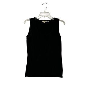 Boden women’s double layer scoop neck black tank top size 8.  #21-1946